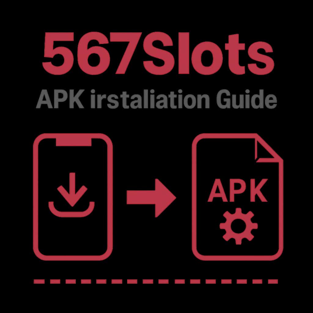 Illustration of 567Slots APK installation process