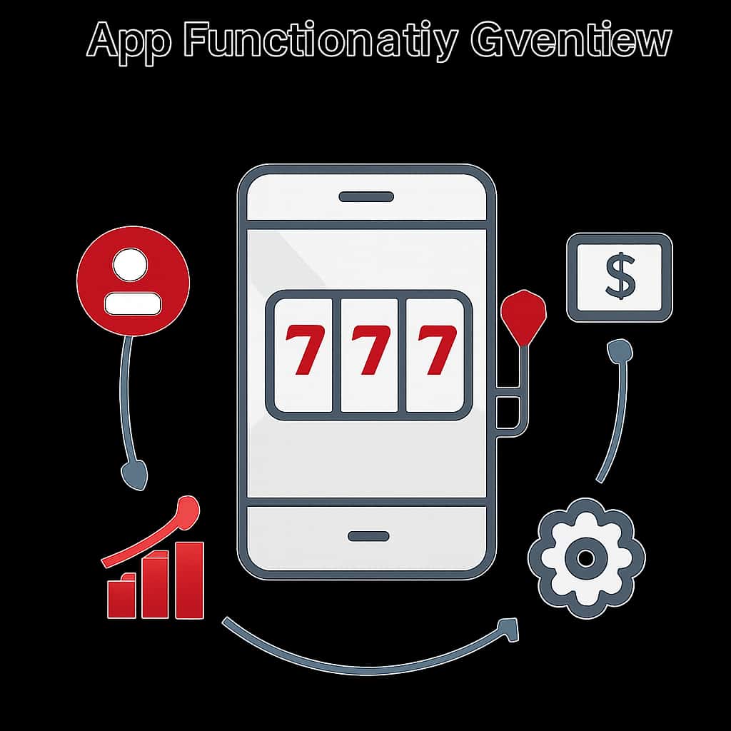 Diagram detailing 567Slots app functionality