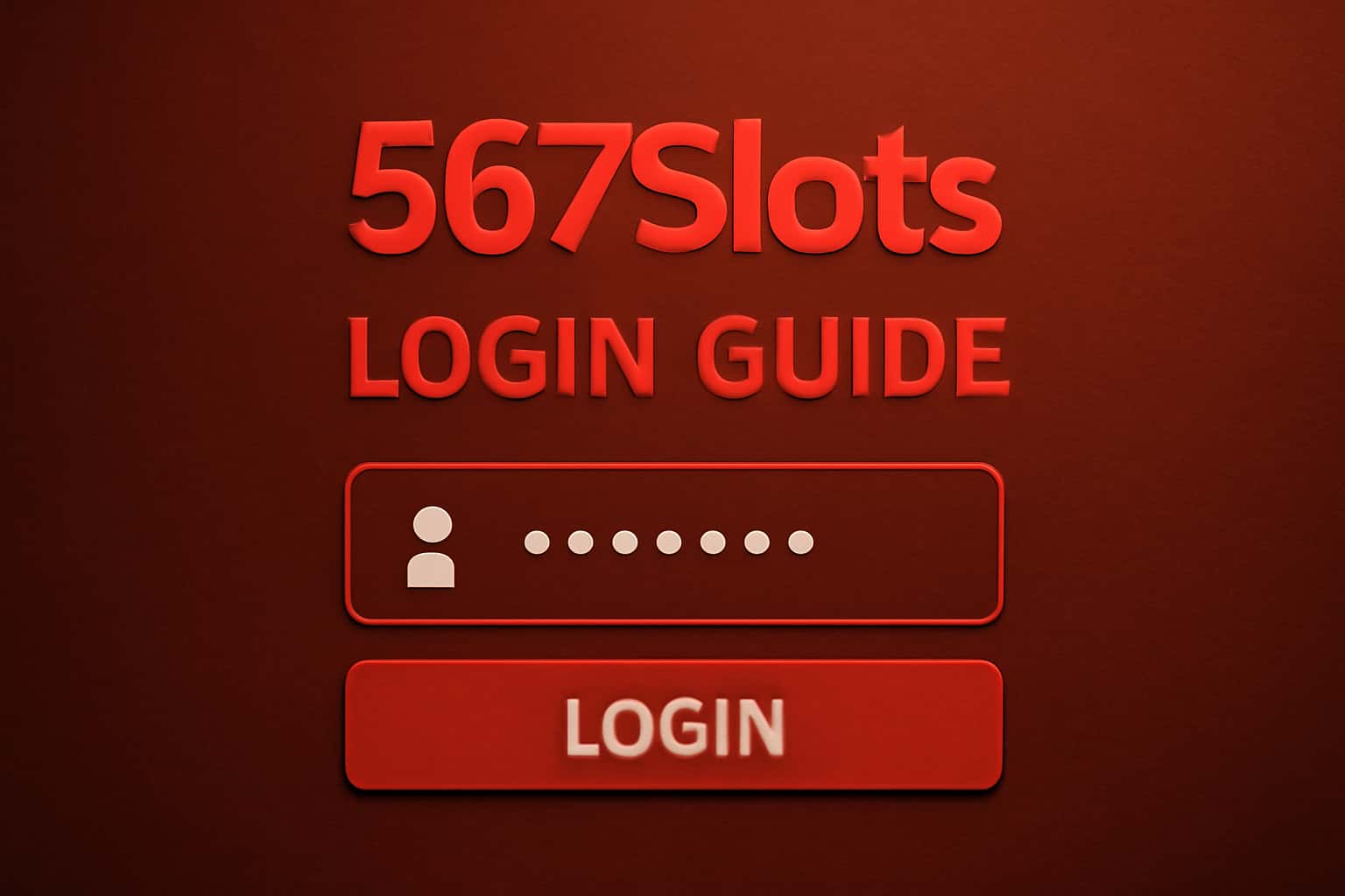 A clean and informative graphic showcasing the 567Slots Login Guide.