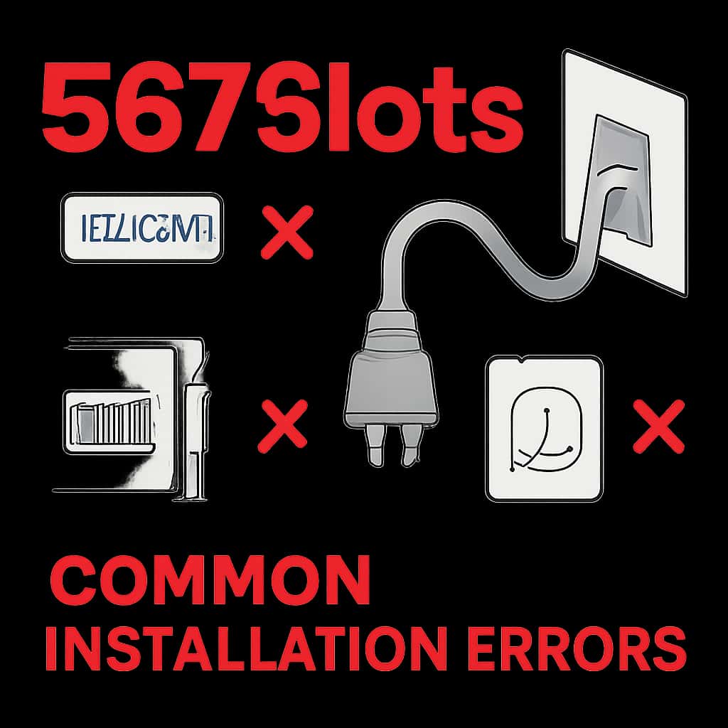 A diagram showing troubleshooting steps for 567Slots installation issues.