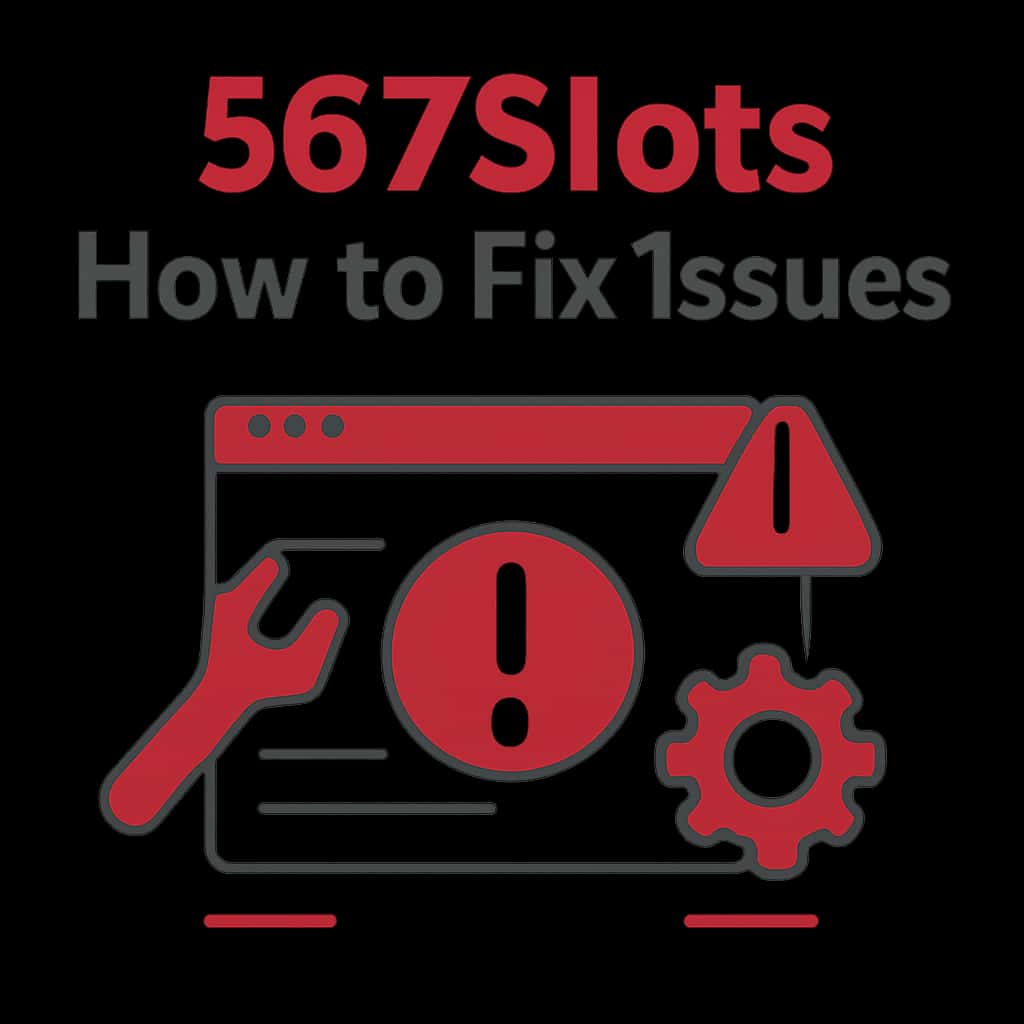 Illustration of troubleshooting steps for the 567Slots app.