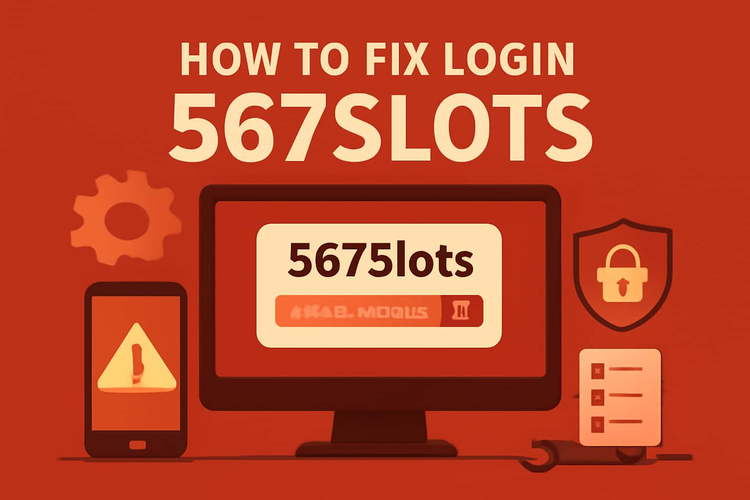An illustration showcasing the process to fix login issues for the 567Slots application.