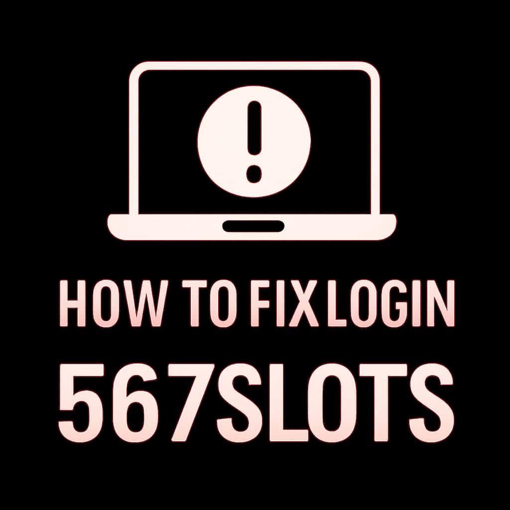 An icon representing the guide on fixing login issues in the 567Slots app.