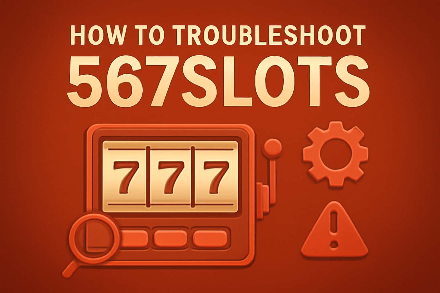 An informative visual on troubleshooting steps for 567Slots.