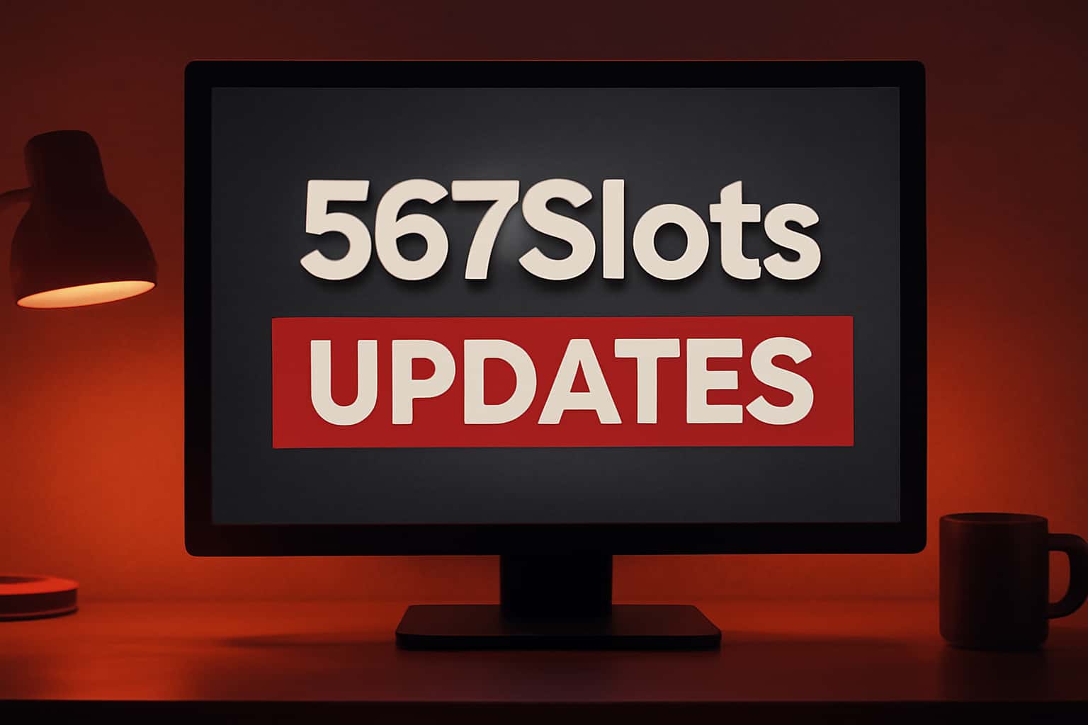 Informational scene showcasing 567Slots Updates.